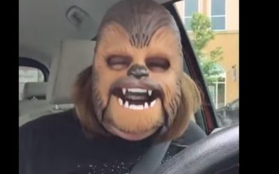 Lady in Chewbacca mask goes viral